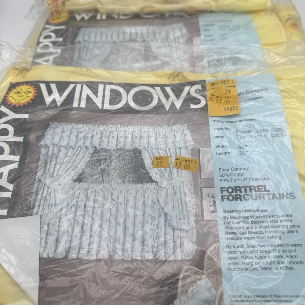 VTG Kmart Happy Window curtains “Abby Rose